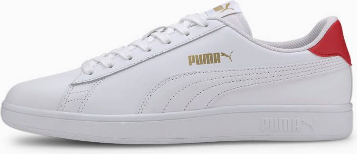PUMA Smash v2 leren sportschoenen voor Heren, Rood/Wit/Goud, Maat 47 | -  Schoenen.nl
