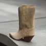 Bruin Tinten 75012 Cowboylaarzen Western Laarzen Dames Beige - Thumbnail 3