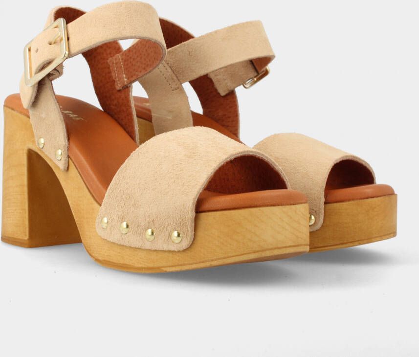 RED-RAG Sandalen Dames 79568 Maat: 38 Materiaal: Suède Kleur: Beige - Foto 4