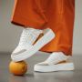 RED-RAG Lage Sneakers Dames 72118 Maat: 38 Materiaal: Leer Kleur: Oranje - Thumbnail 3