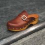 RED-RAG Clogs Dames 79566 Maat: 36 Materiaal: Leer Kleur: Cognac - Thumbnail 4