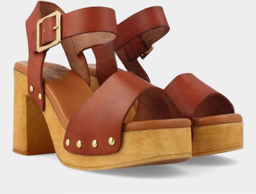 RED-RAG Sandalen Dames 79568 Maat: 40 Materiaal: Leer Kleur: Cognac - Foto 4