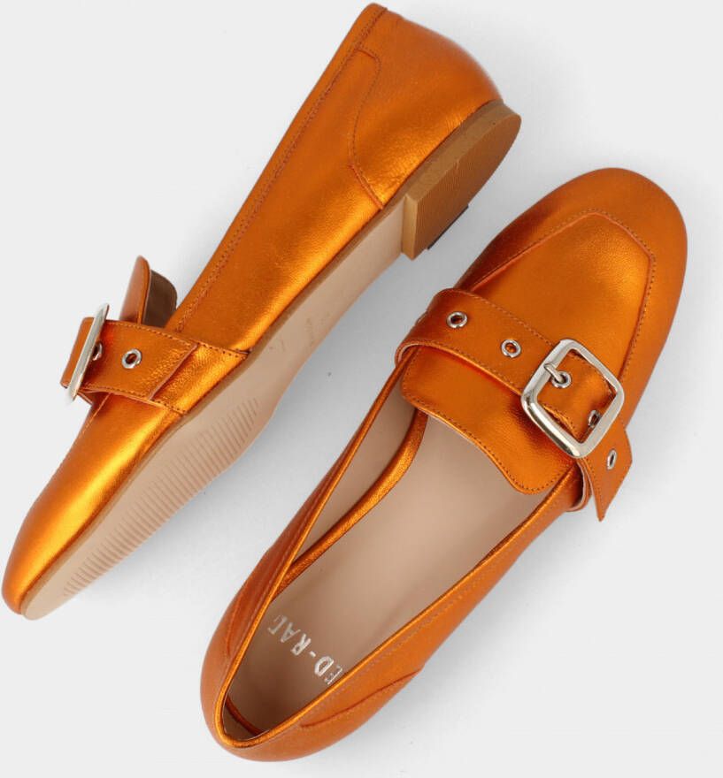 MW RED-RAG Oranje metallic loafers | 78598