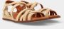 Red-Rag Bruin Tinten 79542 Tiny Wedge Sandalen Dames Beige - Thumbnail 2