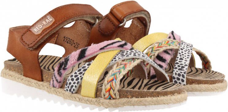 Red Rag 19260 leren sandalen cognac dierenprint - Foto 2