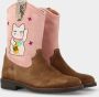 RED-RAG Cognac roze western boot | 12488 - Thumbnail 3