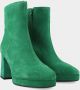 Red-Rag Red Rag 78236 Enkellaarsjes Enkelboots met rits Dames Groen - Thumbnail 2