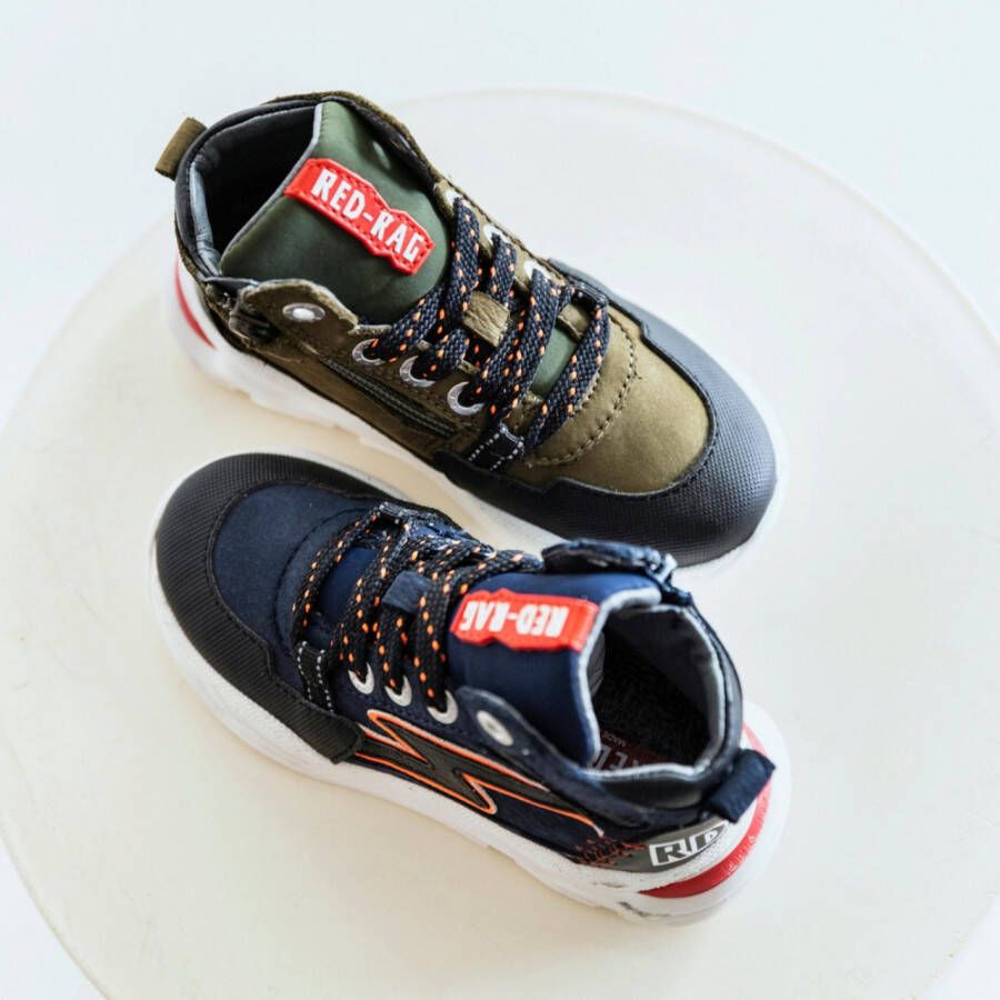 RED-RAG Hoge Blauwe Sneakers | 13629