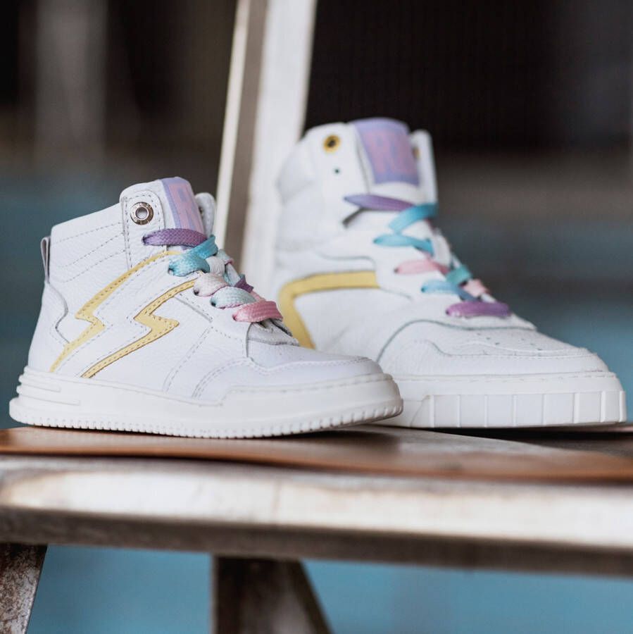 RED-RAG Hoge Witte Sneakers | 12348