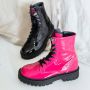 Red-Rag 12394 Roze lak biker boot Red Rag(37 Kleur Roze ) - Thumbnail 2