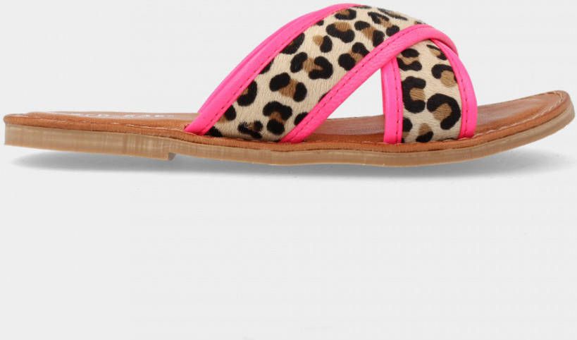 RED-RAG Roze Slippers Met Dierenprint | Red Rag 19300 - Foto 3