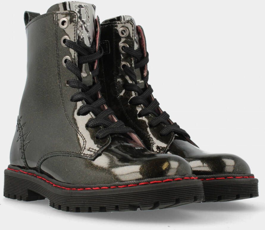 Red-rag 12436 Black Patent Veter boots