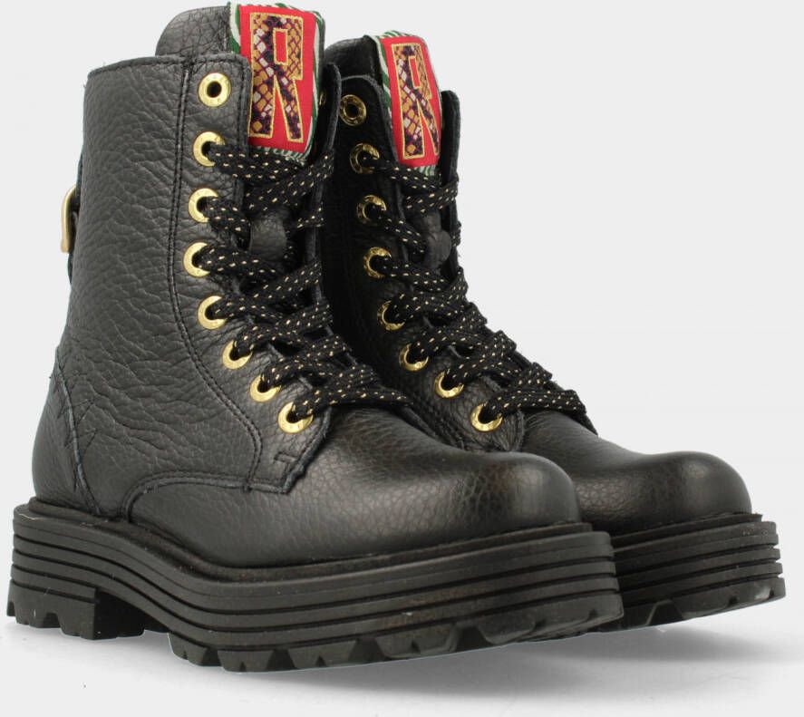 Red Rag leren veterboots zwart Meisjes Leer 40 | Enkelboot van - Foto 6