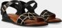 MW RED-RAG Zwarte Sandalen Met Print | Red-Rag 79372 - Thumbnail 4