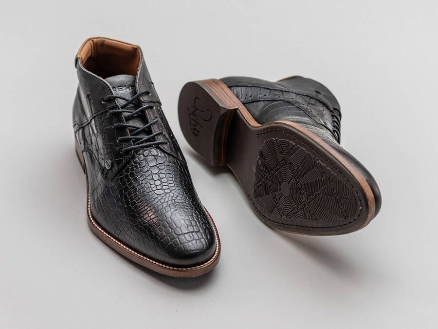 Rehab Footwear Adriano Crc | Hoge zwarte nette schoenen