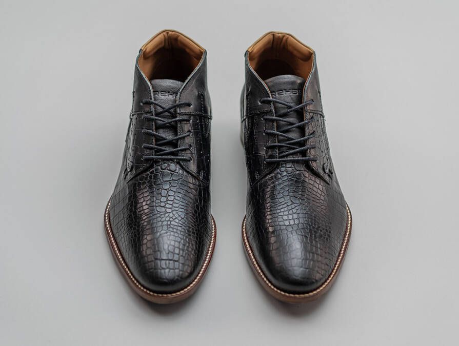 Rehab Footwear Adriano Crc | Hoge zwarte nette schoenen