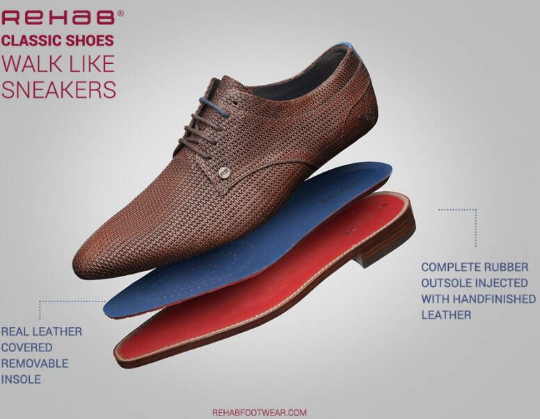 Rehab Footwear Barry Crc | Donkerblauwe nette schoenen