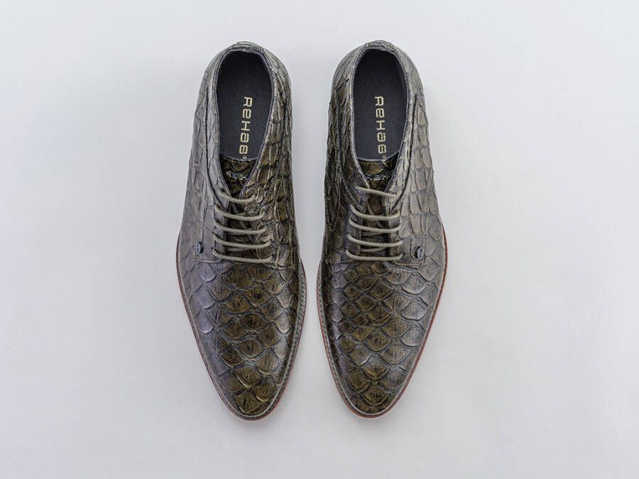 Rehab Footwear Barry Scales | Donkergroene nette schoenen