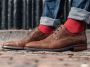 Rehab Schoen Falco Tile Bruin Schoen cm Leer Heren Veterschoenen - Thumbnail 9