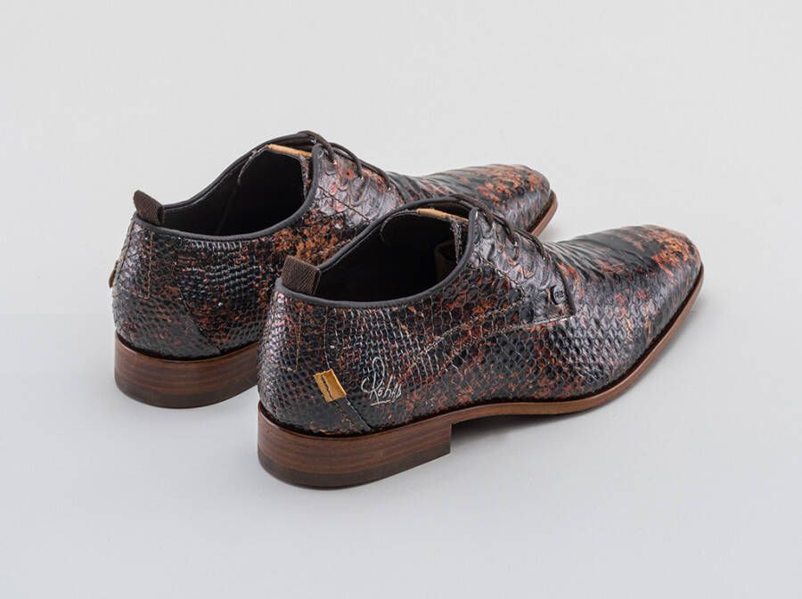 Rehab Footwear Greg Carpet | Donkerbruine nette schoenen