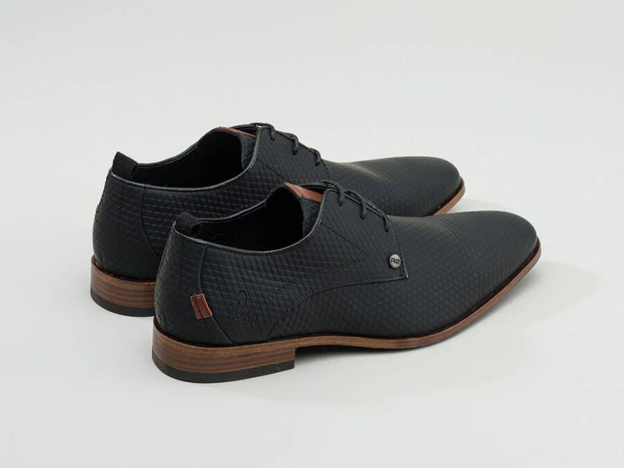 Rehab Footwear Greg Triangle | Lage zwarte nette veterschoenen