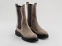 Rehab Footwear Kara Suède | Taupe zwarte hoge chelsea boots - Thumbnail 2