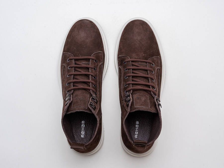 Rehab Footwear Morris Nub | Hoge donkerbruine boots