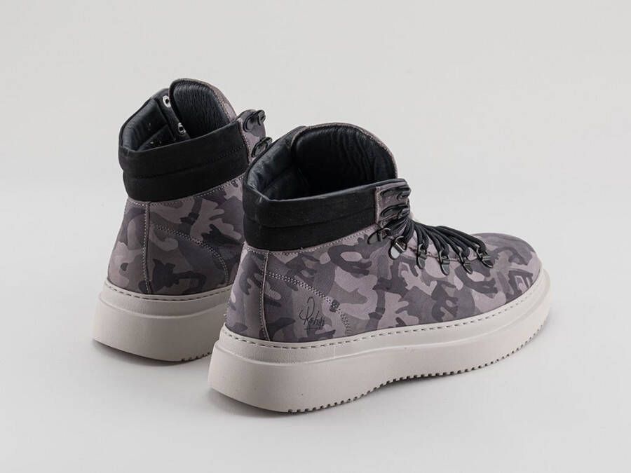 Rehab Footwear Murray Nub Army | Zwart grijze boots
