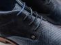 Rehab Footwear Salvador Zig Zag | Halfhoge donkerblauwe nette schoenen - Thumbnail 4