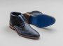 Rehab Footwear Salvador Zig Zag | Halfhoge donkerblauwe nette schoenen - Thumbnail 6