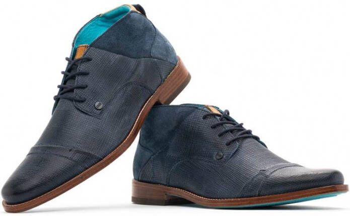 Rehab Footwear Spyke II | Halfhoge donkerblauwe nette schoenen