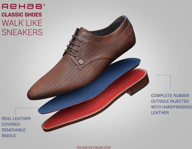 Rehab Footwear Spyke II | Halfhoge donkerblauwe nette schoenen