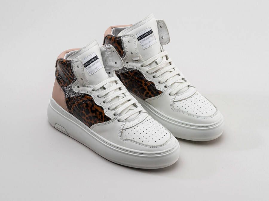 Rehab Footwear Tyra Leopard | Hoge witte sneakers