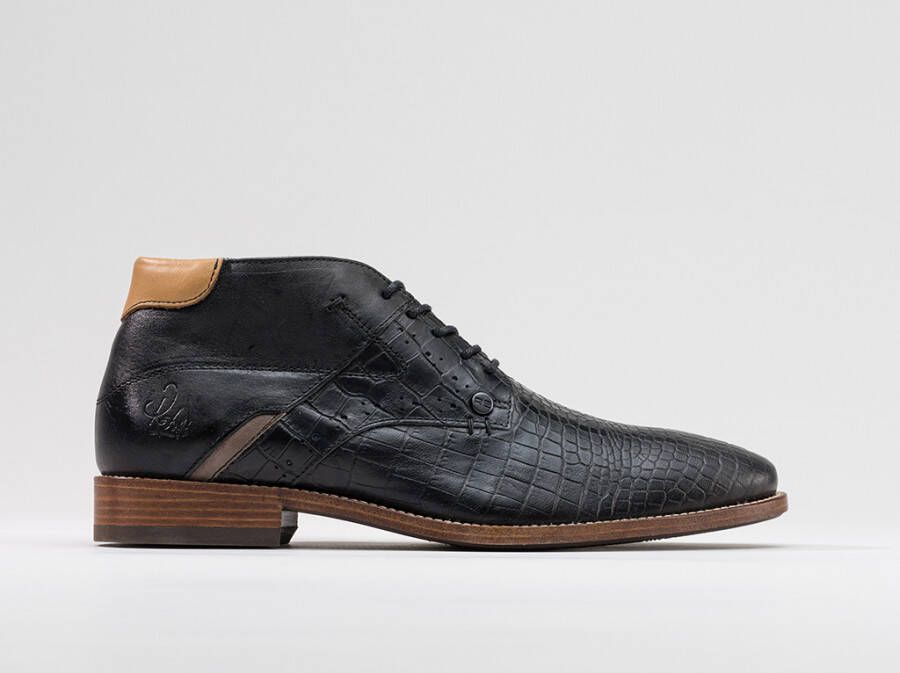 Rehab Footwear Adriano Crc | Hoge zwarte nette schoenen