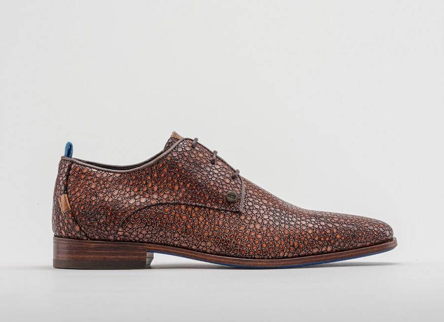 Rehab Footwear Greg Gravel | Cognac bruine nette schoen