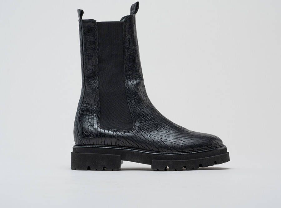Rehab Footwear Kara Crack | Zwarte hoge chelsea boots