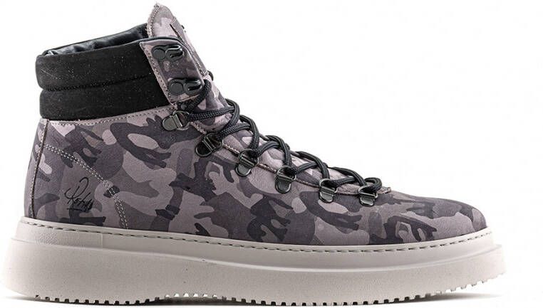 Rehab Footwear Murray Nub Army | Zwart grijze boots