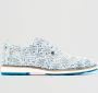 Rehab Footwear Pozato Weave | Wit blauwe veterschoen - Thumbnail 3