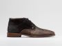 Rehab Footwear Salvador Zig Zag | Halfhoge bruine nette schoenen - Thumbnail 3