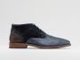 Rehab Footwear Salvador Zig Zag | Halfhoge donkerblauwe nette schoenen - Thumbnail 3