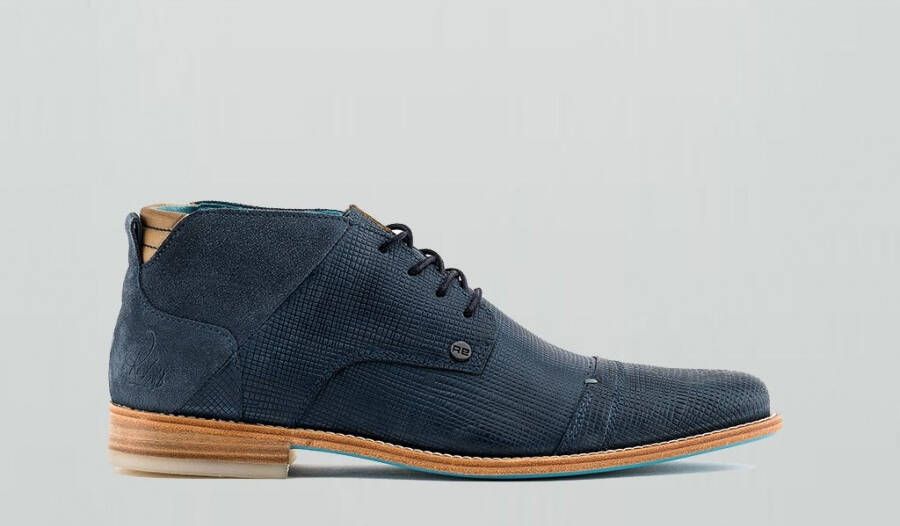 Rehab Footwear Spyke II | Halfhoge donkerblauwe nette schoenen