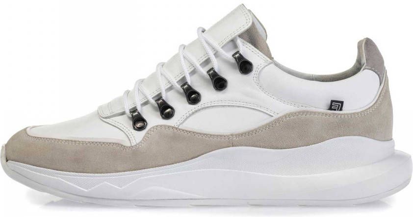 Floris van Bommel Mannen Leren Lage sneakers / Herenschoenen 16281 Wit -  Schoenen.nl