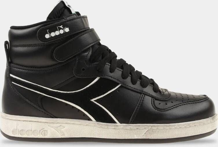 Diadora Magic Basket Mid Icona Leather Zwart Dames