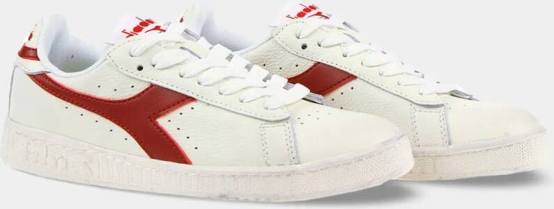Diadora Game L Low Waxed Wit Rood Dames