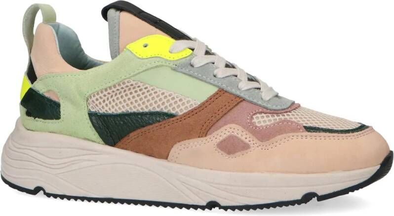 Sacha Beige dad sneakers met multicolor details