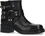 Sacha Dames PRE-ORDER Zwarte biker enkelboots - Thumbnail 2