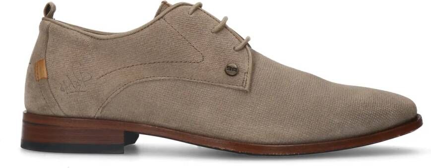 Rehab Greg Wall suède veterschoenen taupe
