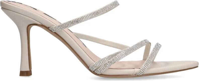 Sacha Dames Beige strass muiltjes met hak - Foto 2
