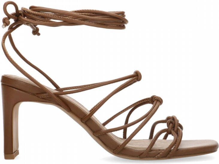 Sacha Bruine hak sandalen met lange strikveters - Schoenen.nl