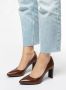 Sacha Dames Bruine leren croco pumps - Thumbnail 1